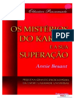 Os Mistérios Do Carma e a Sua Superação