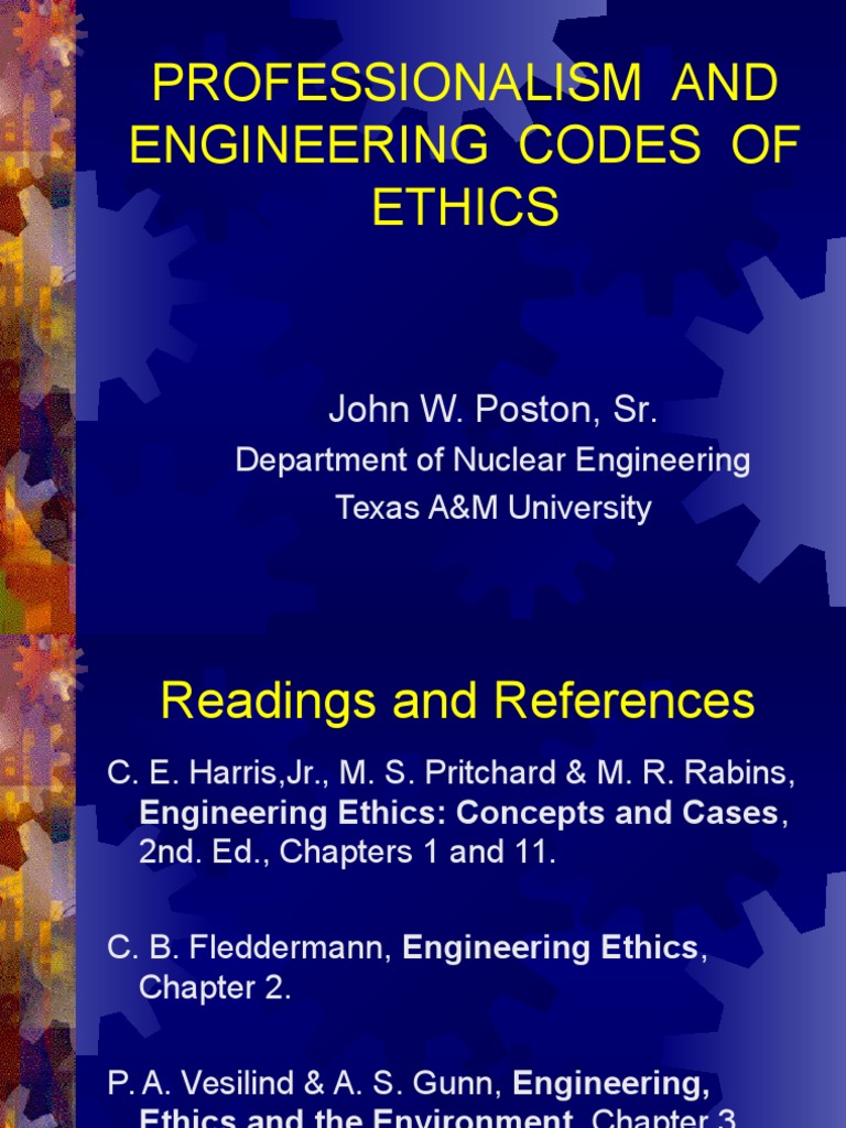 Engineering Ethics and Professionalism | PDF | Profession | Engineer