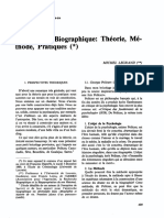 L'Approche Biographique - Théorie, Méthode, Pratiques - Legrand (1993)