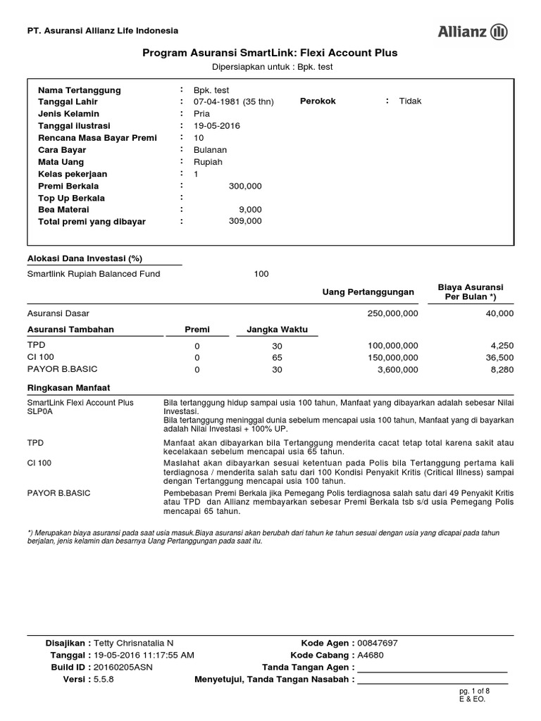 Asuransi SmartLink Flexi Account | PDF | Pengelolaan Keuangan & Uang