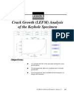 Crack Growth of Key Hole