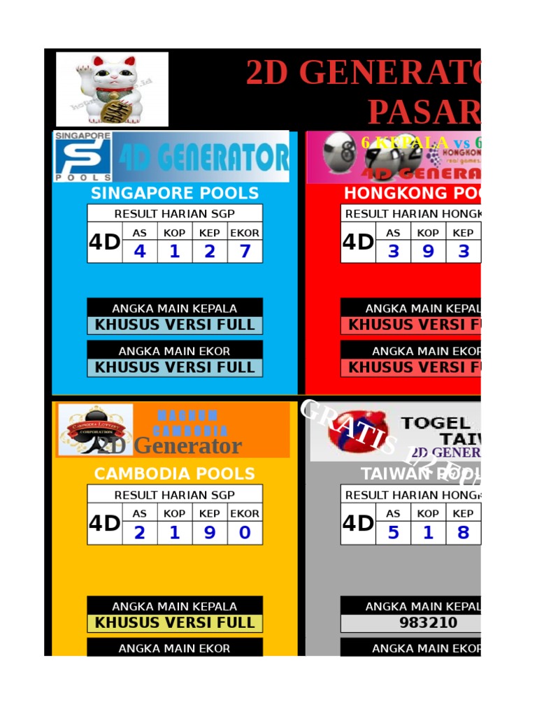 2d Generator 36 Ln Full 8 Pasaran Trial