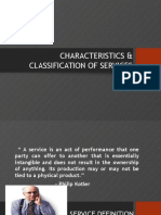 Characteristics and Classification of Services