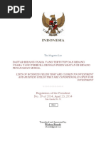 Download 221960945-Presidential-Regulation-No-39-of-2014-Indonesia-Investment-Negative-List-Wishnu-Basukipdf by Deddy Firdaus SN313121108 doc pdf