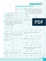 Ficha de Trabajo Multiplicación de Números Naturales DProCuI