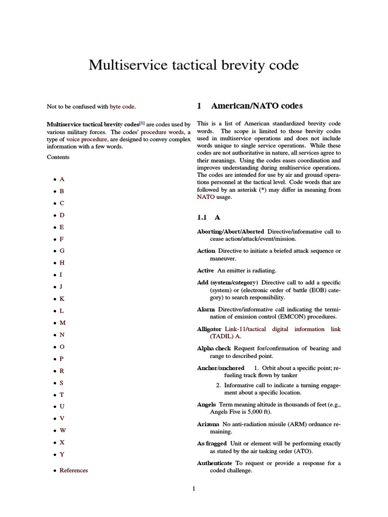 Multiservice Tactical Brevity Code Transponder (Aeronautics) Missile