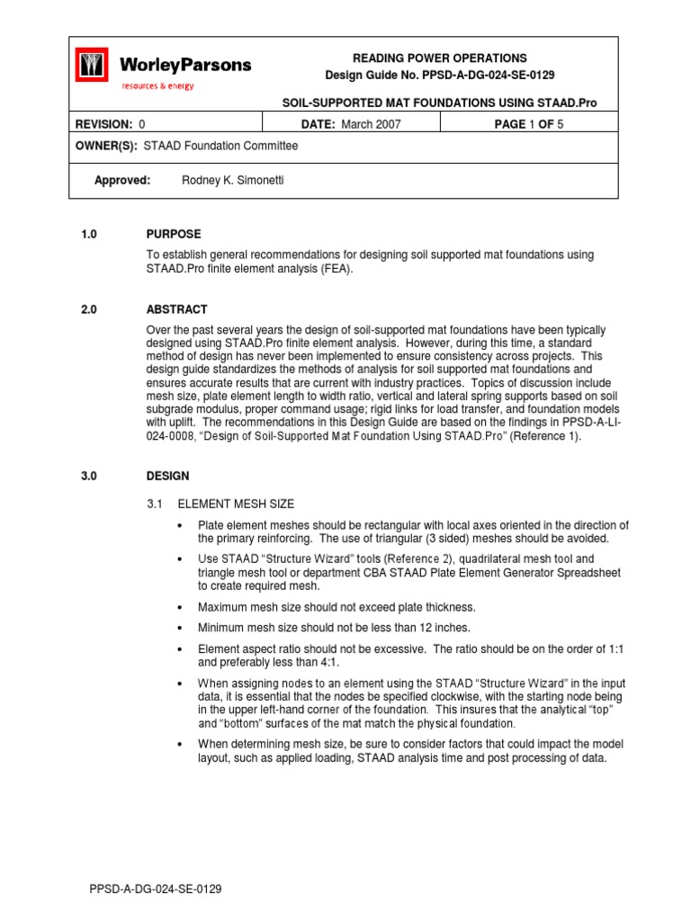 Mat Foundation Design Guide Using STAAD.Pro | PDF | Structural Load ...