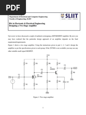 2 stage amplifier calculations tutorial