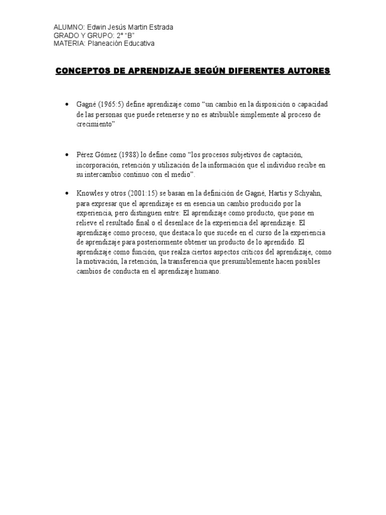 Aprendizaje