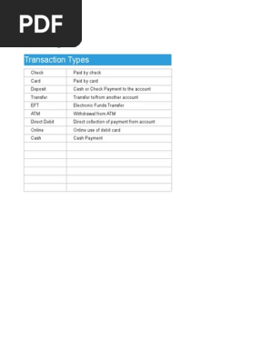 Checkbook Register