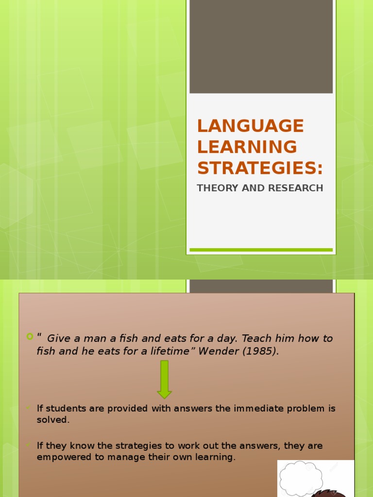 Language Learning Strategies Explained | PDF | Education Theory ...