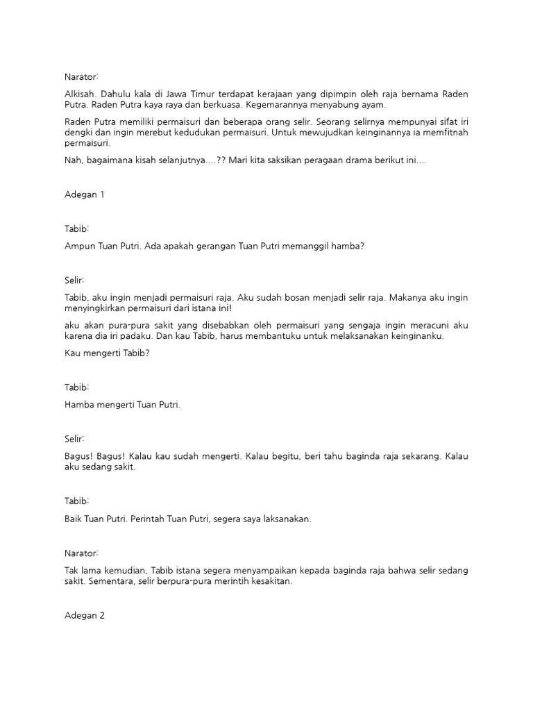 Naskah Drama Cindelaras