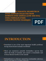 Detection of Parasitic Helminths in Stool Samples Collected