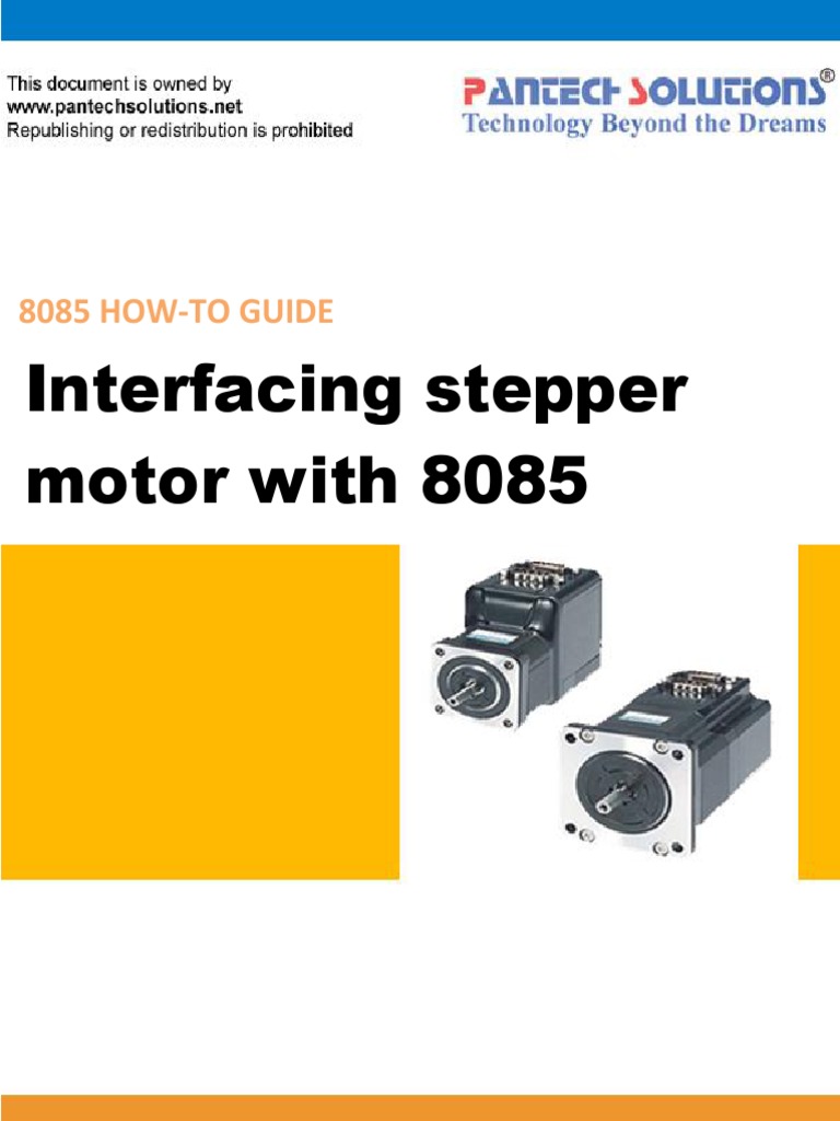 Interfacing Stepper Motor With 8085 | PDF | Microprocessor | Computer ...