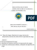 1.4 Tipos de Cargas, Hipótesis de Carga, Factores de Mayoración, Factores de Reducción de Capacidad de Carga PDF