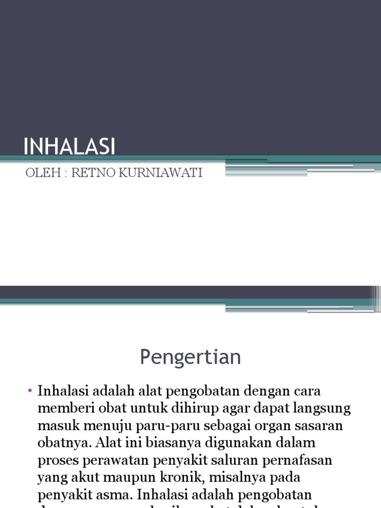 Pengertian dan Prosedur Inhalasi | PDF