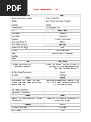 blank menu