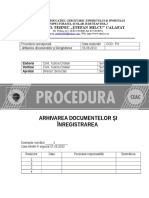 22 Procedura Operationala Arhivare