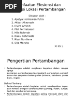 Download Pemanfaatan Efesiensi Dan Reklamasi Lokasi Pertambangan by Rika Rahmawita SN313163008 doc pdf