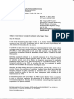 Lettre de La Commission Européenne À La Direction Française de L'eau