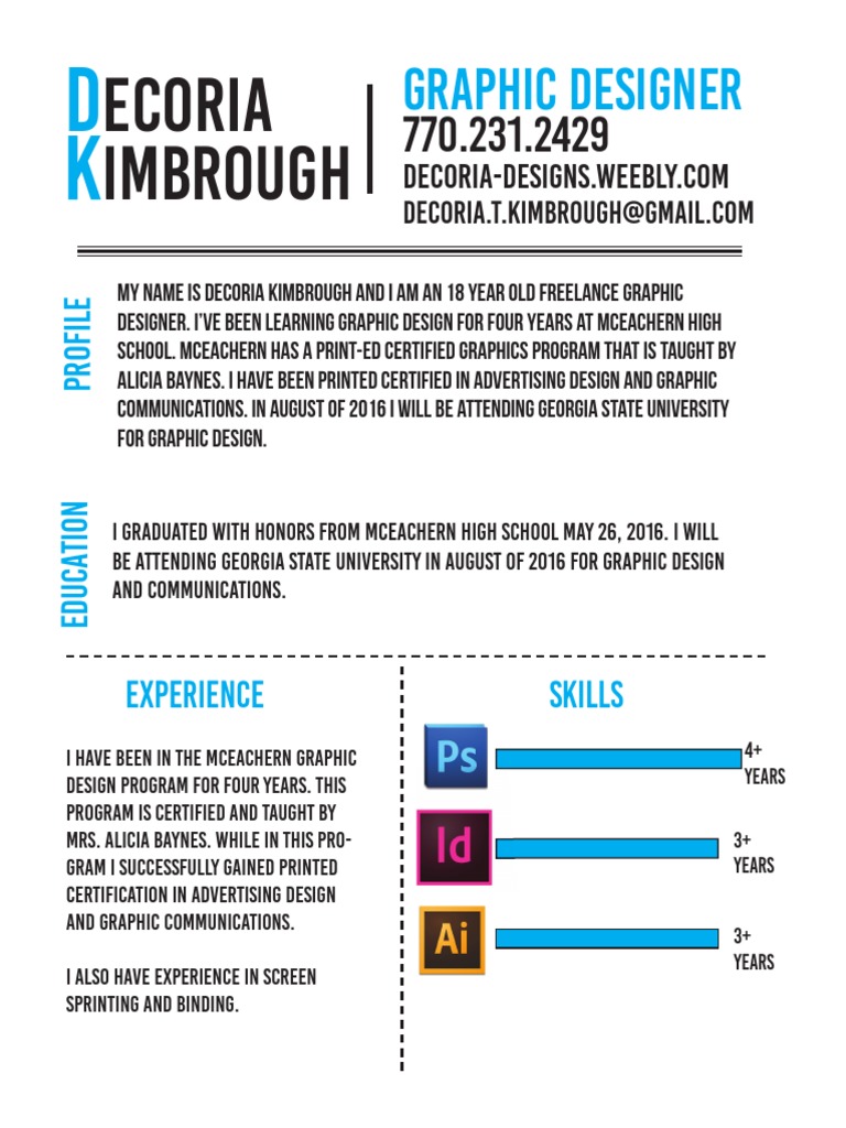 Decoria Kimbrough: Graphic Designer Profile | PDF
