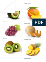 Frutas y Verduras en Ingles Solo Imagenes