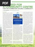 2016-05-09 The Need For A Community Centre For The Humber Bay Shores Community (May 2016)