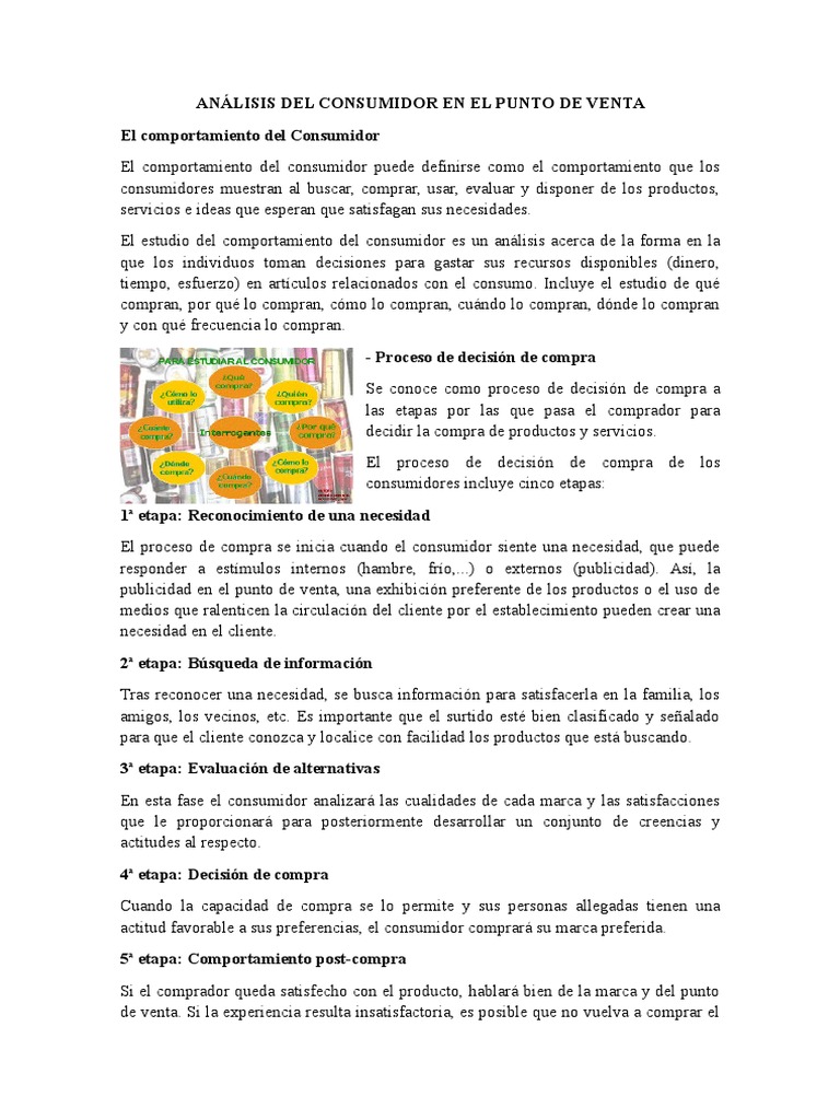Análisis Del Consumidor en El Punto de Venta | PDF | Los consumidores ...