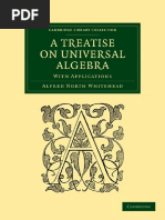 Whitehead - }Treatise on Universal Algebra