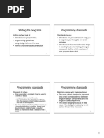 Writing The Programs Programming Standards