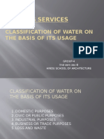 Building Services: Classification of Water On The Basis of Its Usage