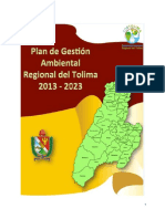 Plan de Gestion Ambiental Del Tolima 2013 - 2023 - TOLIMA - 01!12!12