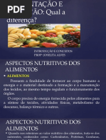 Alimentação e Nutrição Qual a Diferença