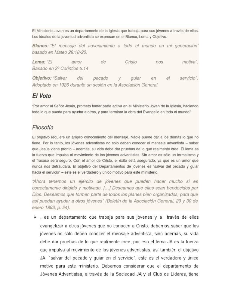 Ideales Ja Paginas | PDF | Iglesia Adventista del Séptimo Día | Cristo ...