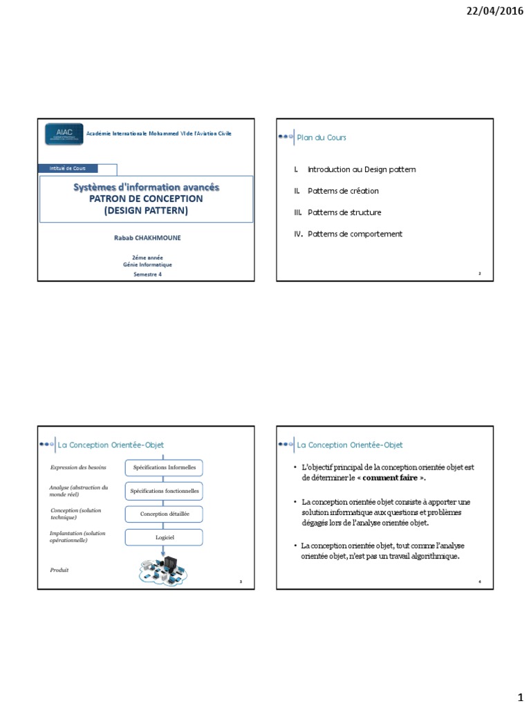 Introduction aux Patrons de Conception | PDF | Architecture de logiciel ...