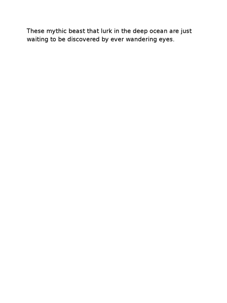 The Deep Sea Myths | PDF