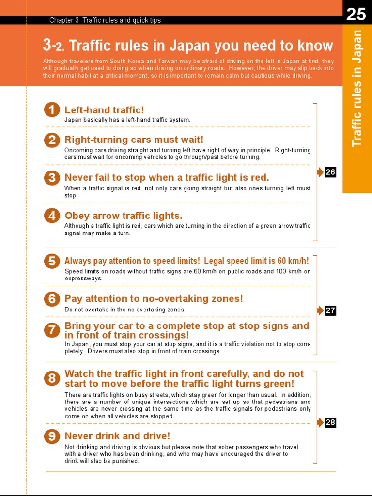 Traffic Rules in Japan You Need To Know | PDF | Traffic | Traffic Light