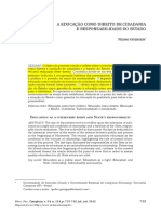 A Educação Como Direito e Cidadania e Responsabilidade Do Estado