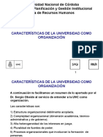 1.3 Caracteristicas de La UNC Como Organizacion. Resumen