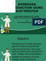 Hydrogen Production Using Electrolysis