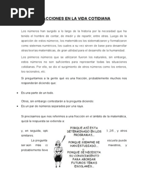 Imagenes De Fracciones En La Vida Cotidiana