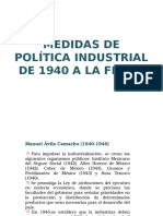 Política Industrial Mexicana de 1940 A La Actualidad