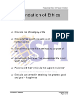 Foundation of Ethics: Professional Ethics With Values Formation