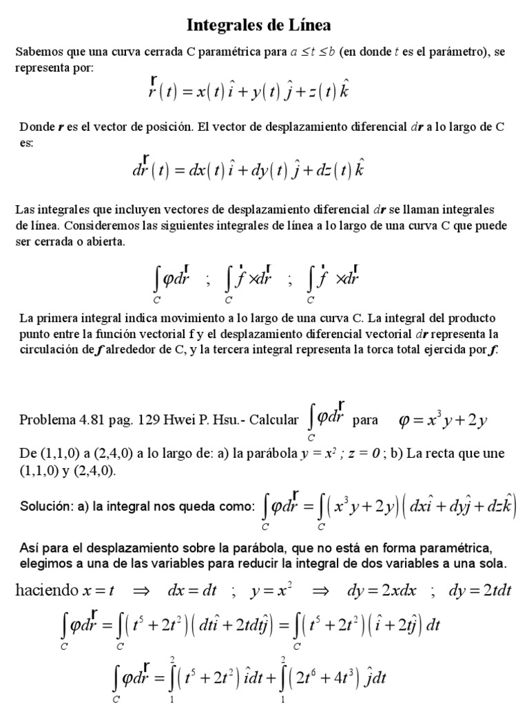 Integrales de Línea y Curvas Cerradas | PDF | Divergencia | Integral