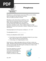 Phosphorus Content in Foods