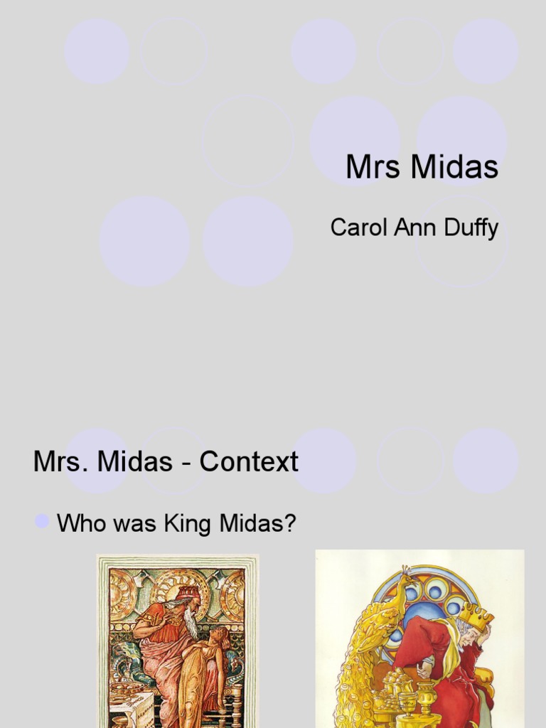 Mrs Midas Carol Ann Duffy. - ppt download