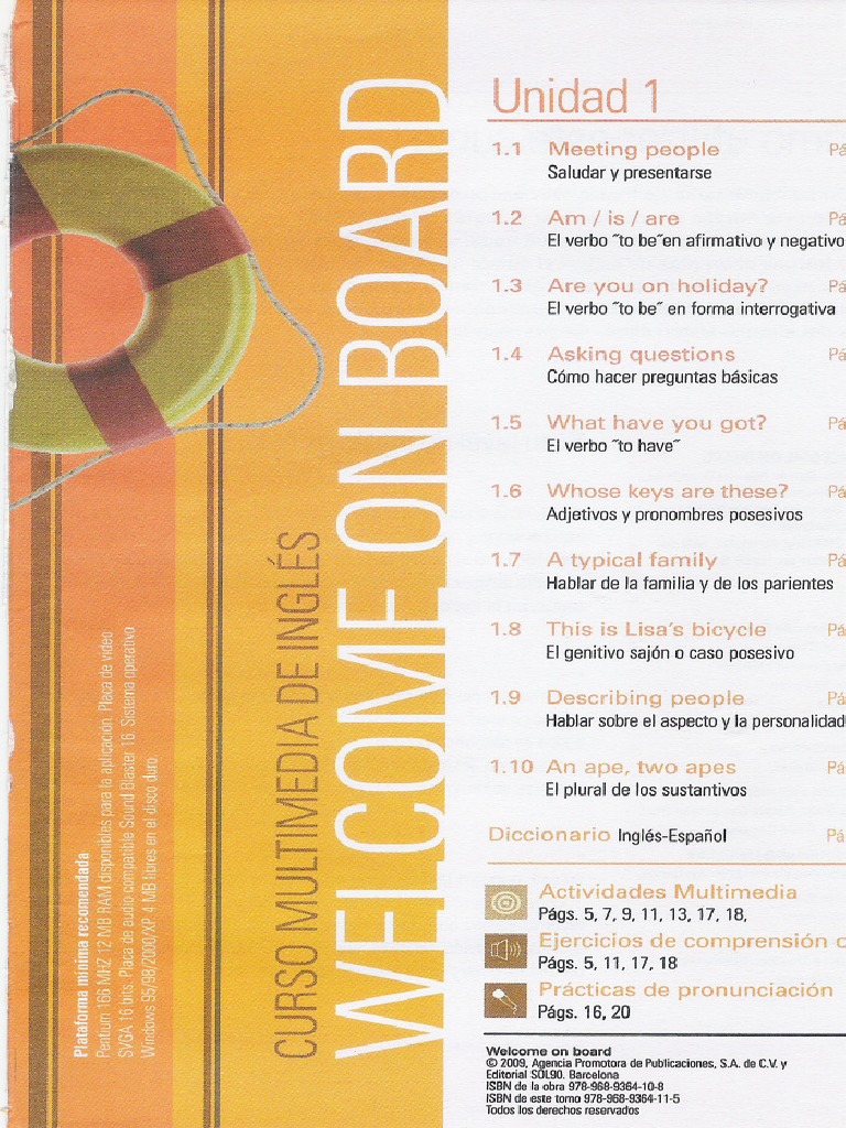 Curso Multimedia de Inglés: Unidad 1 | PDF | Artes del Lenguaje y ...