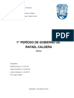 Rafael Caldera - 1er Gobierno. Caracteristicas