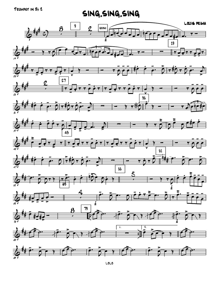 Sing Sing Sing Trumpet In 2