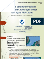 Dynamic Behavior of Thousand Meter-Scale Cable Stayed Bridge With Hybrid FRP Cables